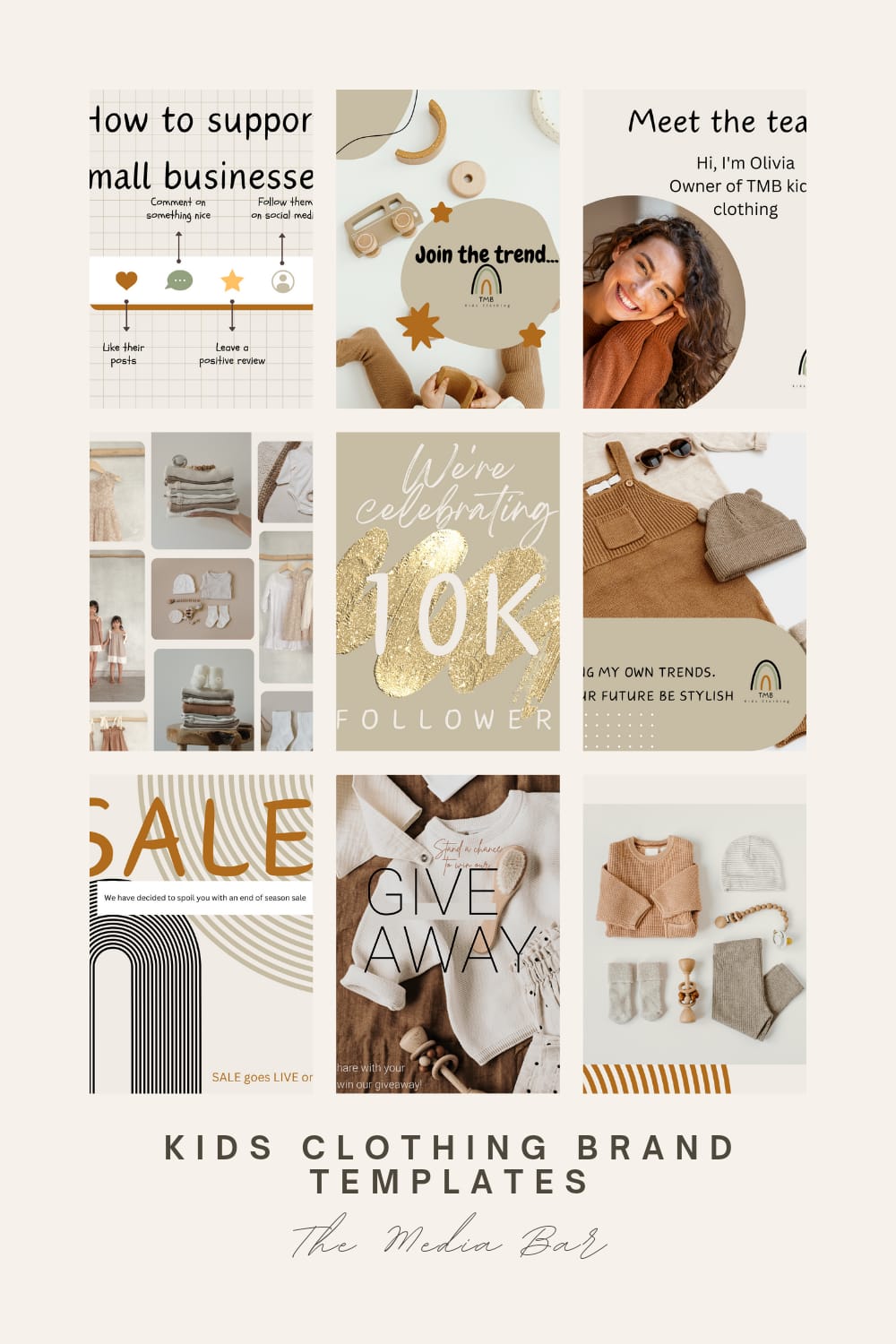 Instagram kids online store templates